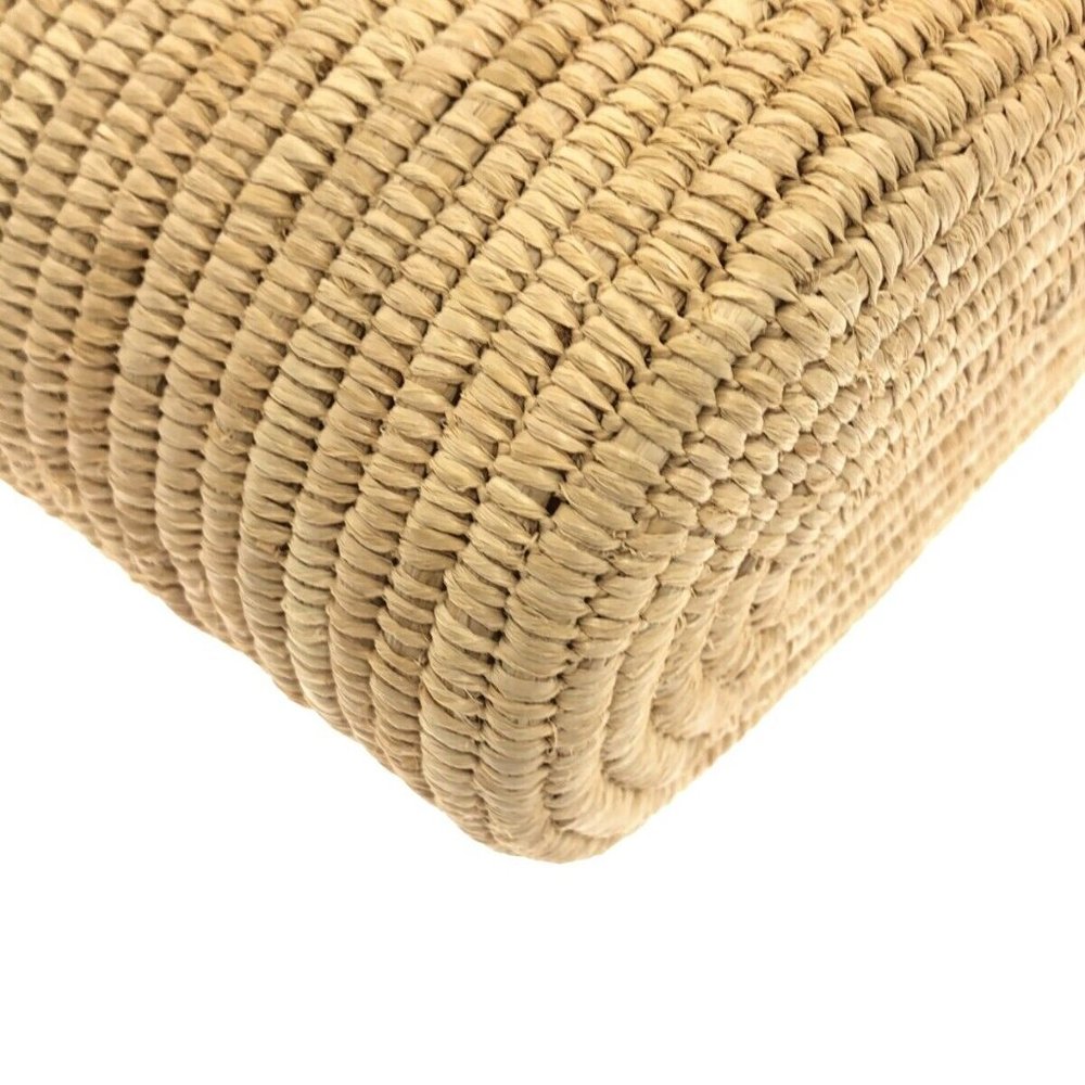 ❌SOLD❌ Loewe Small Square Basket bag in raffia and calfskin - Picture 4 of 12